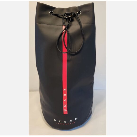 PRADA Luna Rossa Ocean Sailing Gym Backpack Navy Neoprene Waterproof Bag NEW - Picture 2 of 9